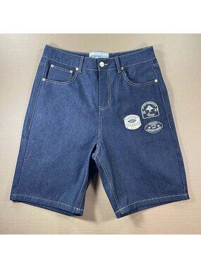 LRG Lifted Research Group Denim Jean Shorts Baggy Mens 32 Y2K jorts jnco style